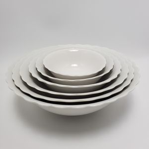 Stackable Wave Bowls Off White Scalloped Dishes By Gallery Tabletops 6 Sets 12"